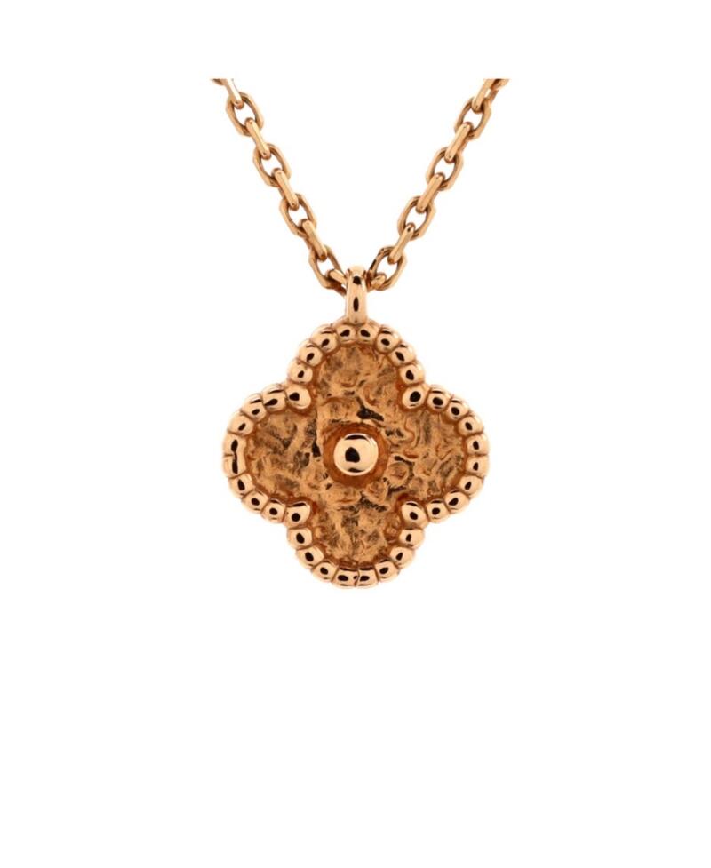 Pre-Owned Van Cleef & Arpels Sweet Alhambra Pendant Necklace 18K Rose Gold Cover