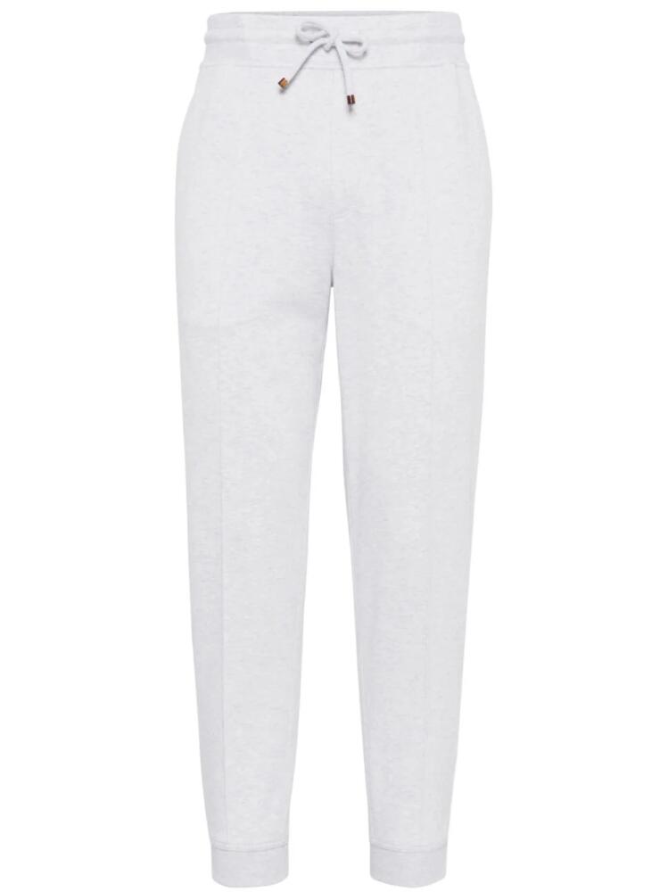 Brunello Cucinelli logo-print track pants - White Cover