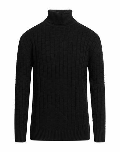 Siviglia Man Turtleneck Black Wool, Acrylic Cover