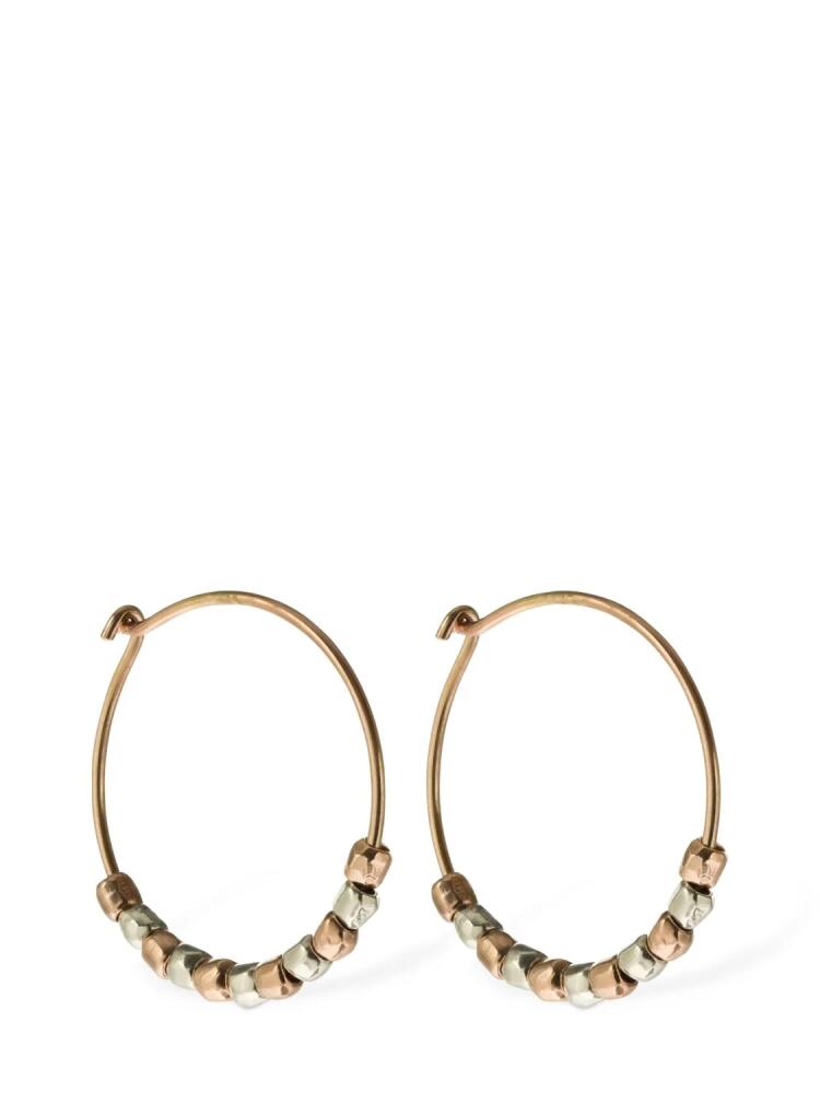 DODO 9kt Rose Gold & Silver Granelli Earrings Cover