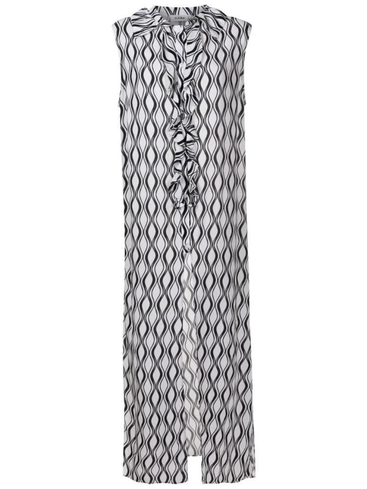 Amir Slama geometric-print maxi dress - Black Cover