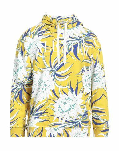 Valentino Garavani Man Sweatshirt Yellow Cotton, Elastane Cover