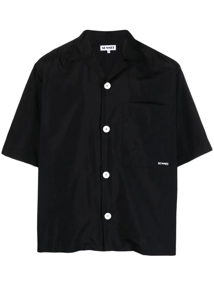 Sunnei chest-pocket short-sleeve shirt - Black Cover