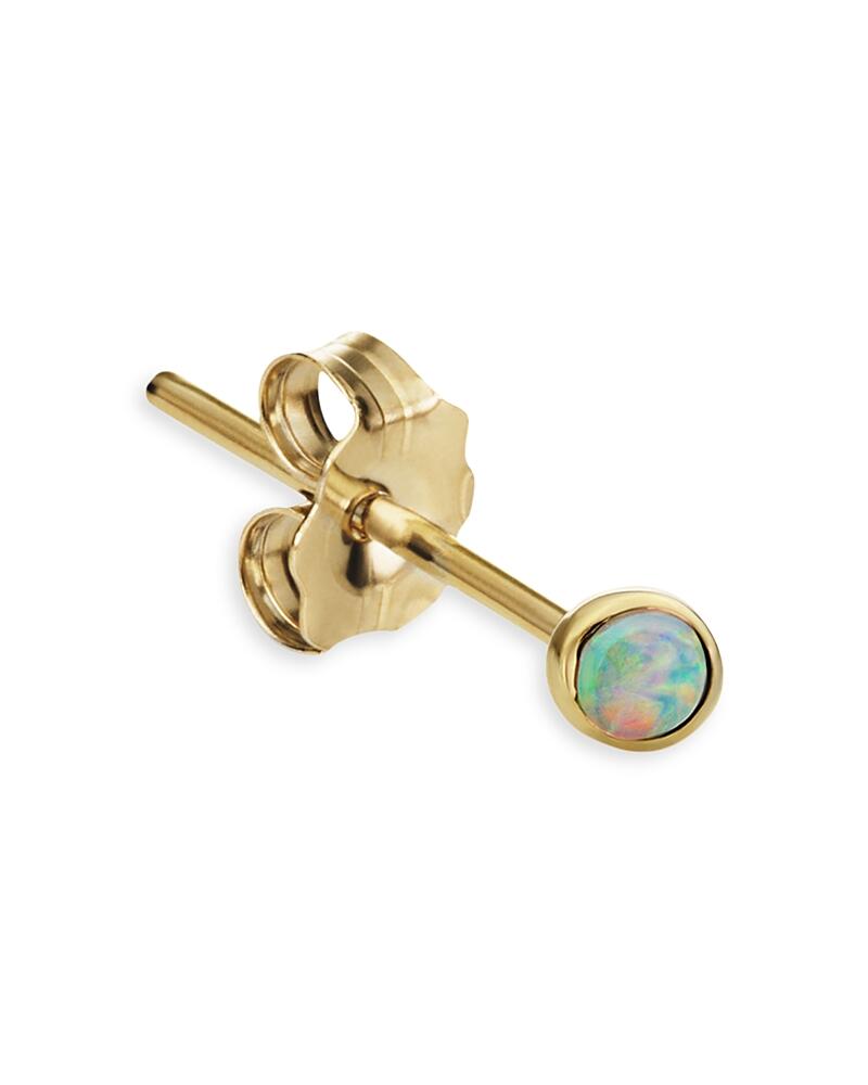 Maria Tash 14K Yellow Gold Opal Bezel Single Stud Earring Cover