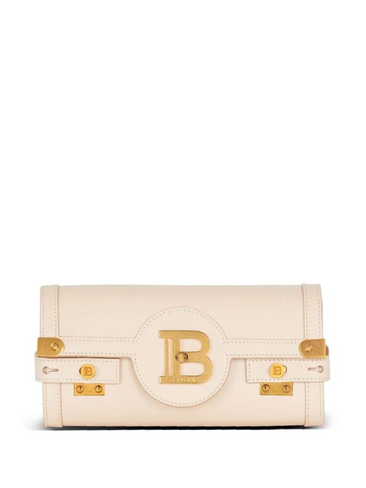 Balmain B-Buzz 23 leather clutch bag - Neutrals Cover