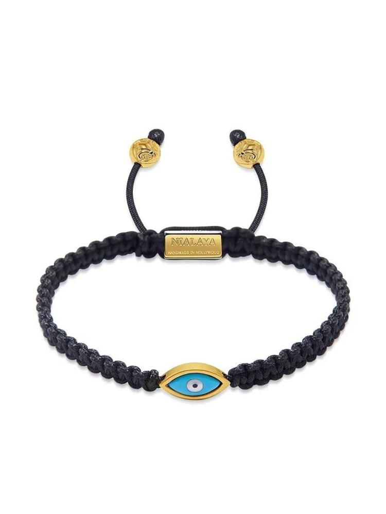 Nialaya Jewelry evil eye-detail string bracelet - Black Cover