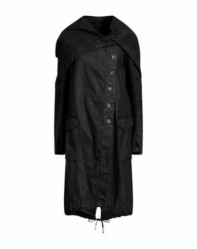 Masnada Woman Overcoat & Trench Coat Black Cotton, Elastane Cover