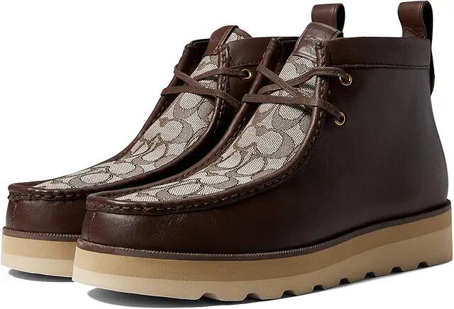 COACH Signature Chukka Boot (Brown) Men's Boots Cover