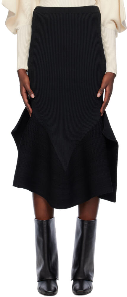 ISSEY MIYAKE Black Exuberance Midi Skirt Cover