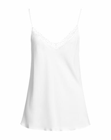 Patrizia Pepe Woman Tank top White Viscose, Polyamide Cover