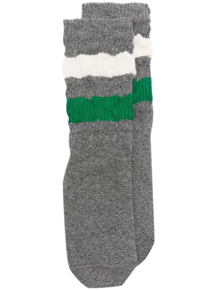 Golden Goose stripe-detail mélange socks - Grey Cover