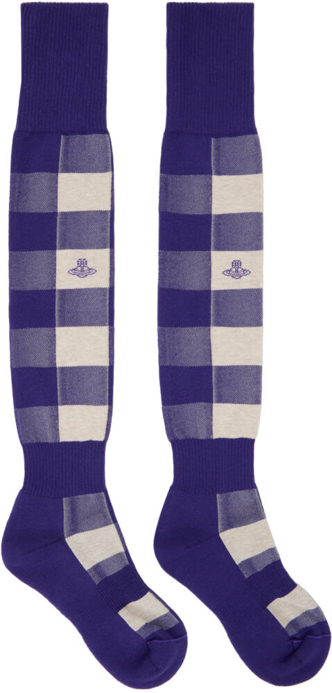 Vivienne Westwood Purple & Off-White High Socks Cover