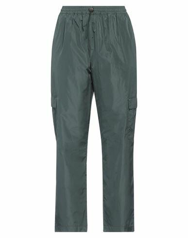 Niū Woman Pants Dark green Polyester Cover