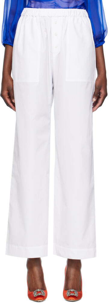 Saks Potts White Zachariah Trousers Cover