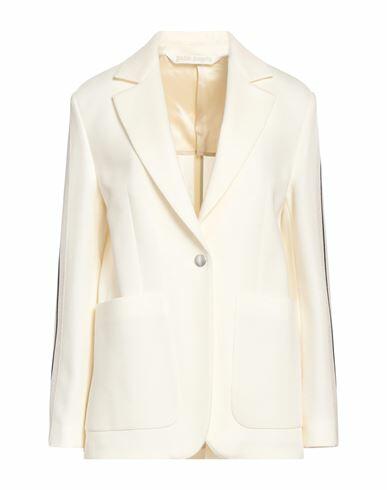 Palm Angels Woman Blazer Ivory Cotton, Polyester Cover