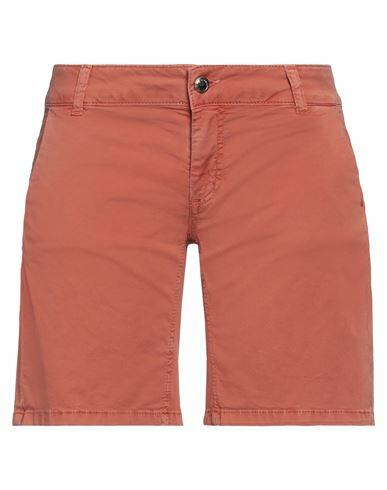 Relish Woman Shorts & Bermuda Shorts Orange Cotton, Elastane Cover