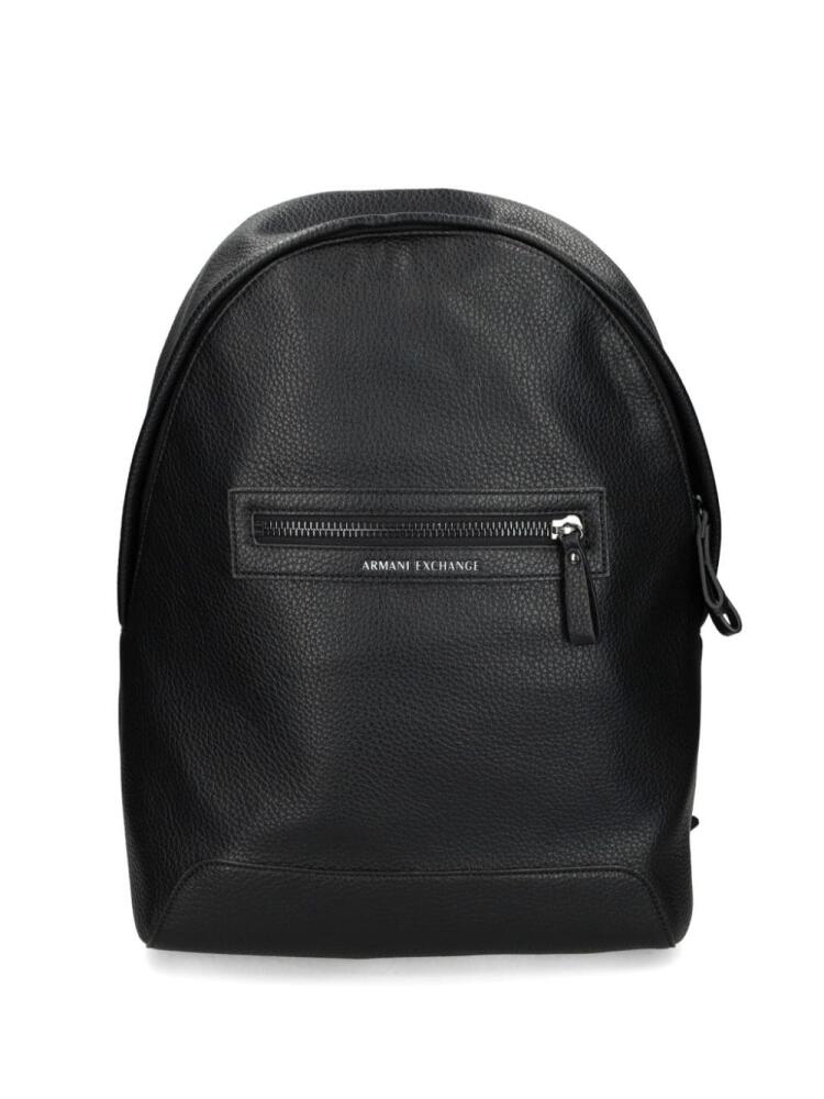 Armani Exchange logo-print backpack - Black Cover