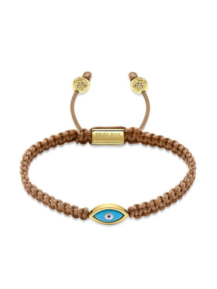 Nialaya Jewelry evil eye-charm braided bracelet - Brown Cover