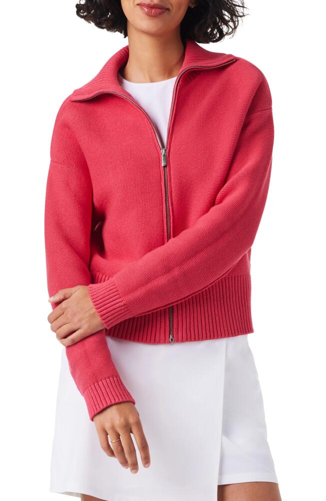 NZ ACTIVE by NIC+ZOE Zip-Up Sweater Jacket in Geranium Cover