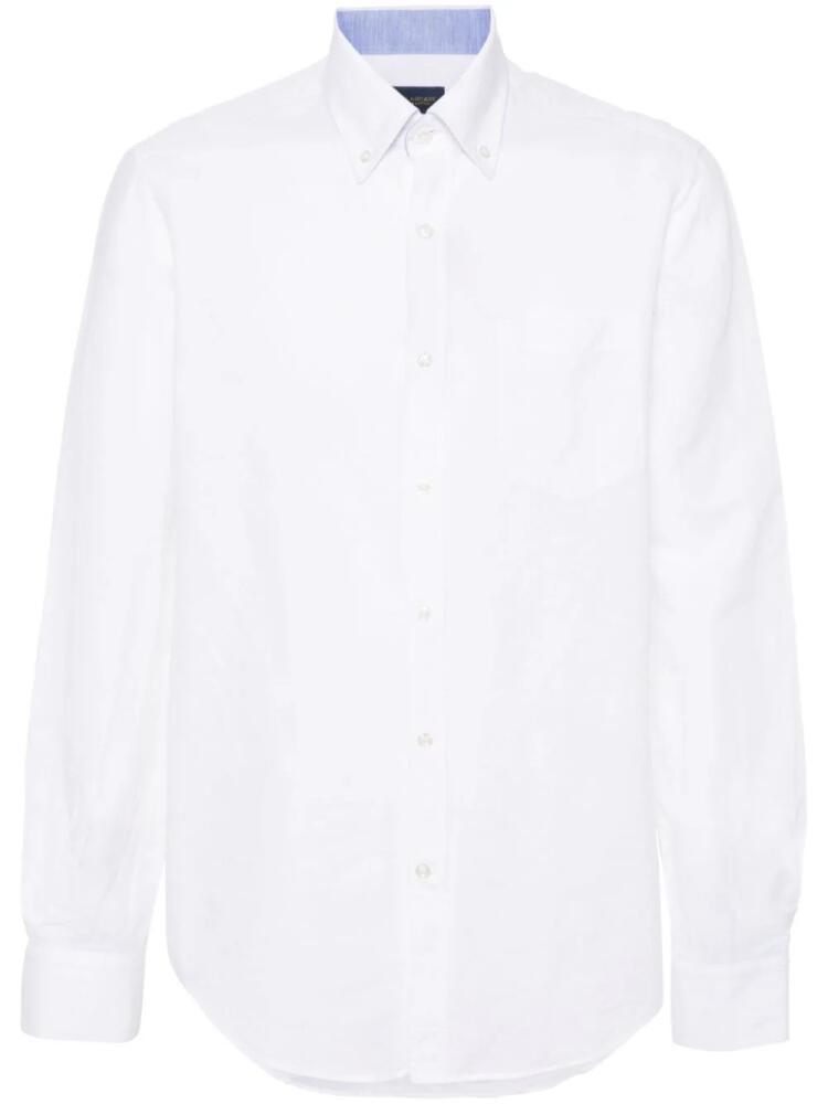 Paul & Shark button-down slub-texture shirt - White Cover