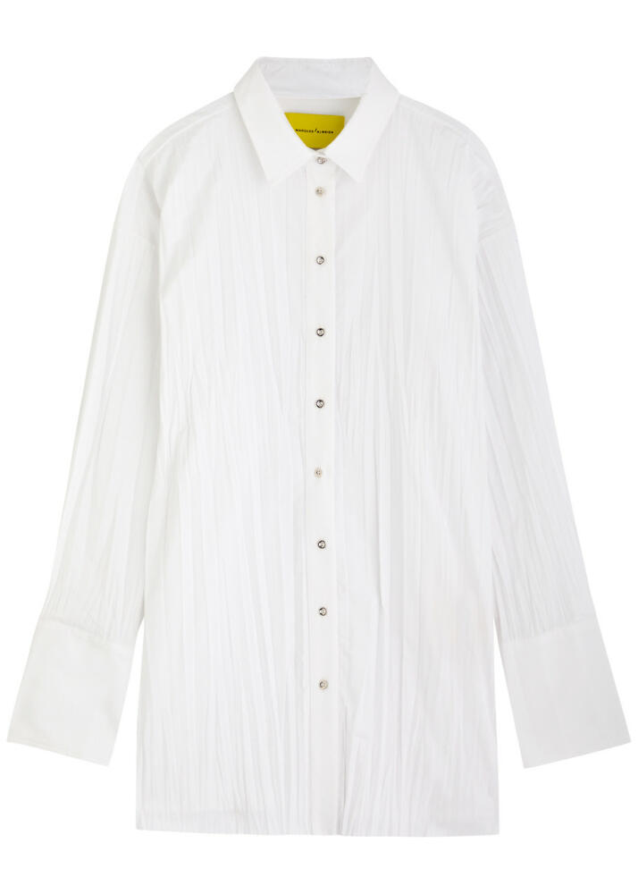 Marques' Almeida Oversized Plissé Shirt - White Cover