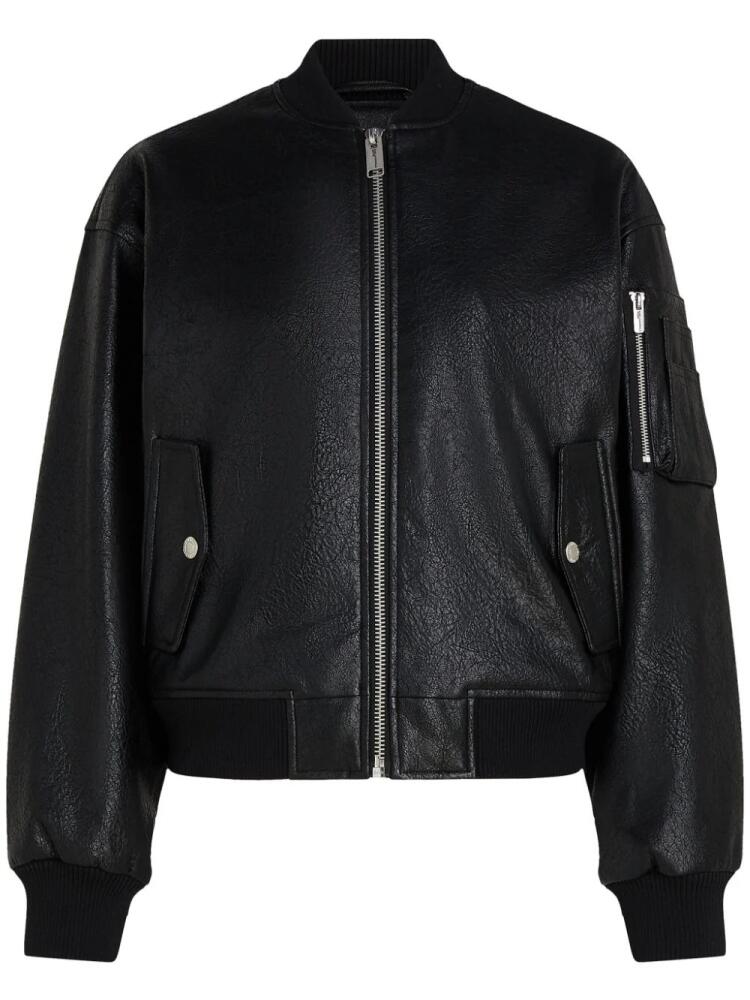 Karl Lagerfeld Jeans faux-leather bomber jacket - Black Cover