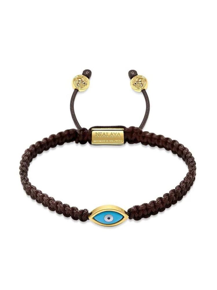 Nialaya Jewelry evil eye-charm braided bracelet - Brown Cover