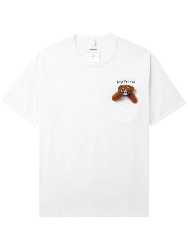 Doublet teddy bear cotton T-shirt - White Cover