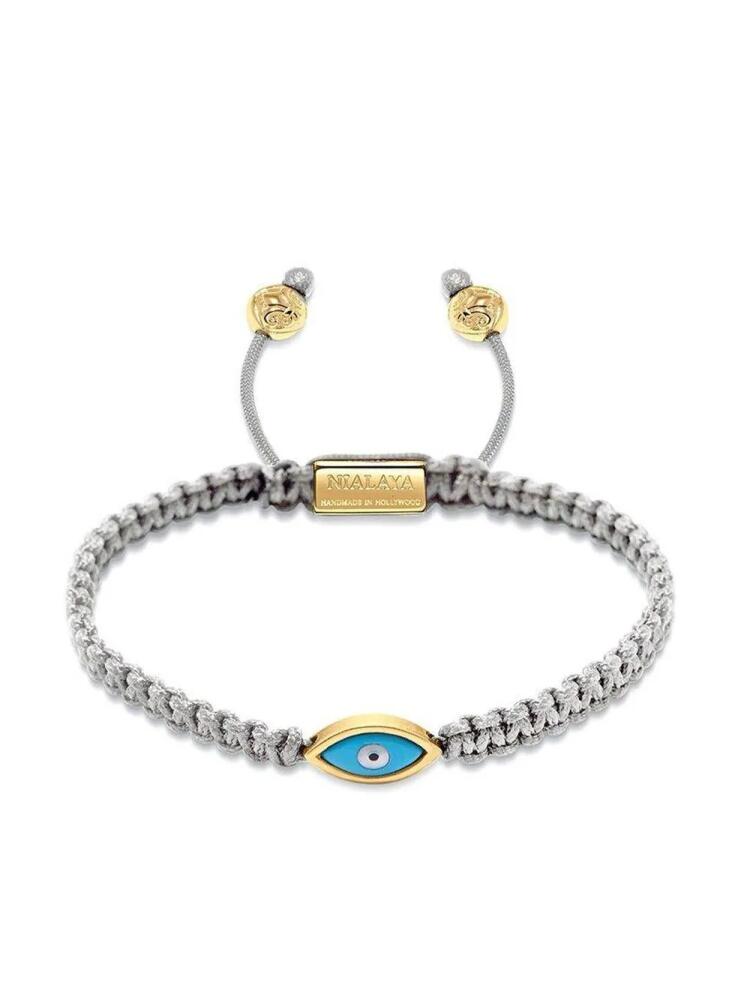 Nialaya Jewelry evil eye-charm braided bracelet - Grey Cover