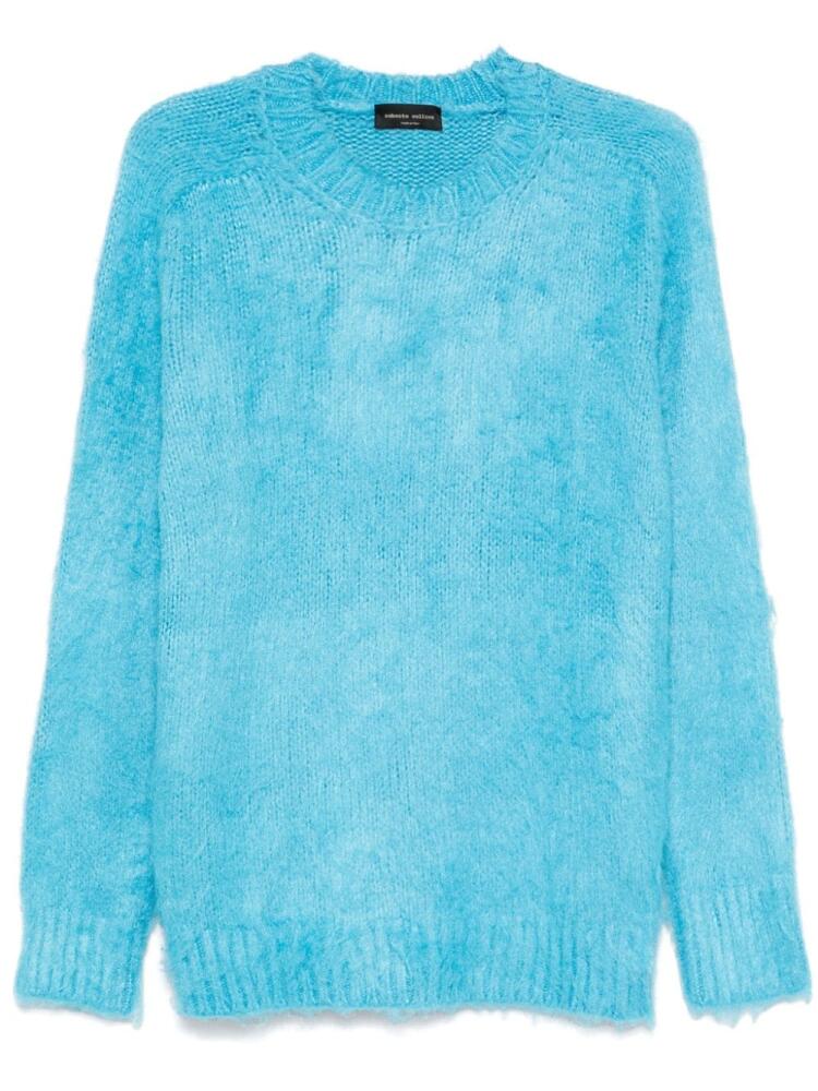 Roberto Collina brushed sweater - Blue Cover