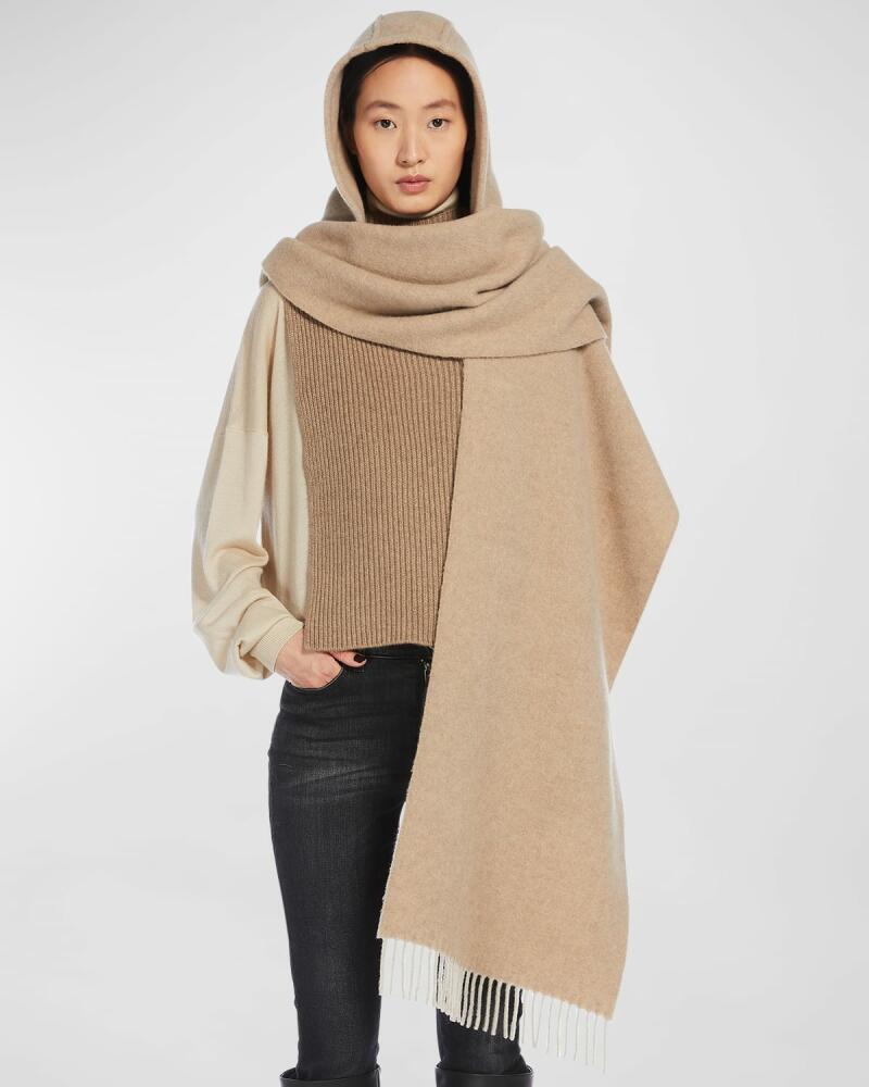 Max Mara Zena Cashmere-Wool Hooded Stole Cover