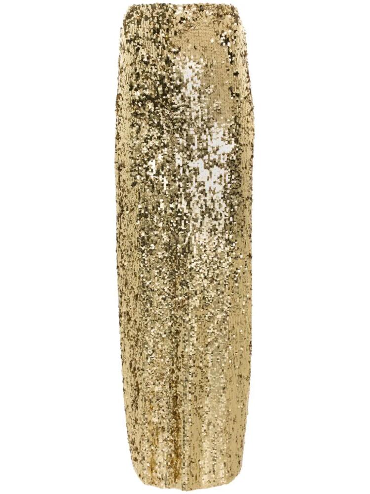 Atu Body Couture sequin-embellished maxi skirt - Gold Cover