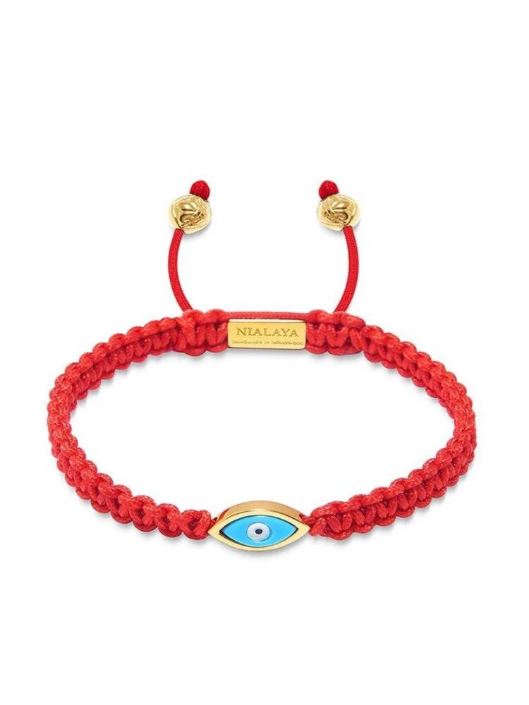 Nialaya Jewelry evil eye-charm braided bracelet - Red Cover