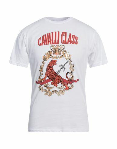 Cavalli Class Man T-shirt White Cotton Cover