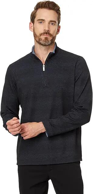 Johnston & Murphy Xc4 Performance Reversible Quarter Zip (Navy) Men's Sweater Cover