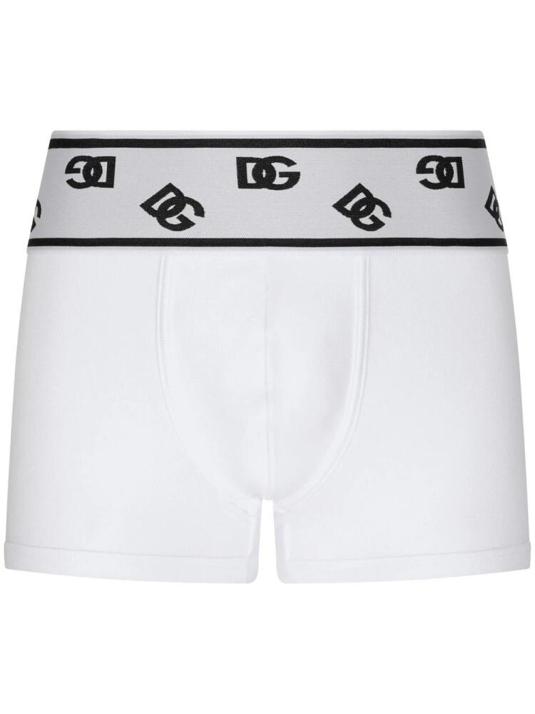 Dolce & Gabbana DG-logo ribbed boxer briefs - White Cover