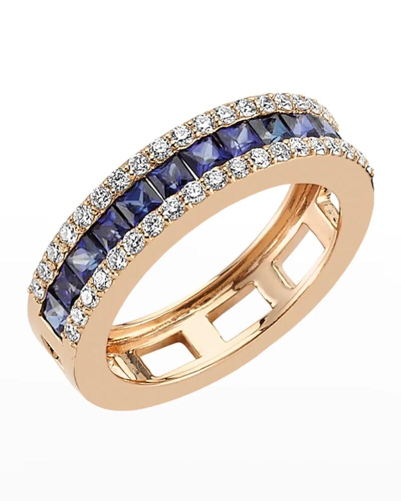 BeeGoddess Mondrian Blue Sapphire and Diamond Ring, Size 7 Cover