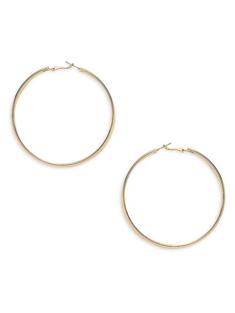 AVA & AIDEN Women's 12K Goldplated Iron Hoop Earrings Cover