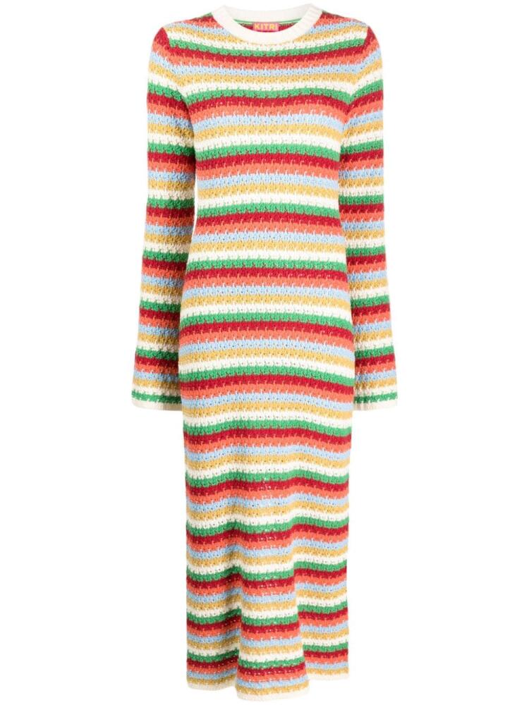 Kitri Nadine striped crochet midi dress - Multicolour Cover