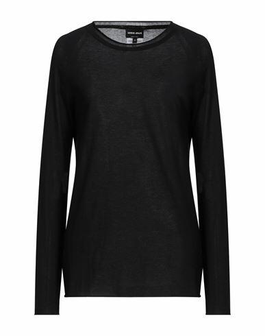 Giorgio Armani Woman Sweater Black Cotton, Polyester Cover