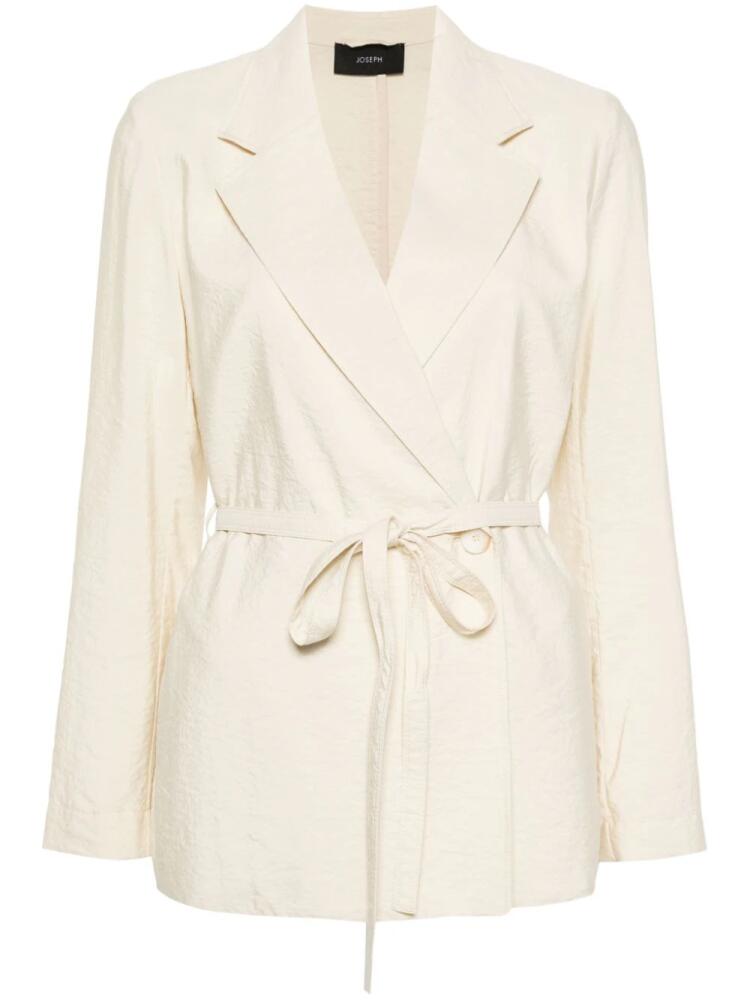 JOSEPH Mayet wrap tied blazer - Neutrals Cover