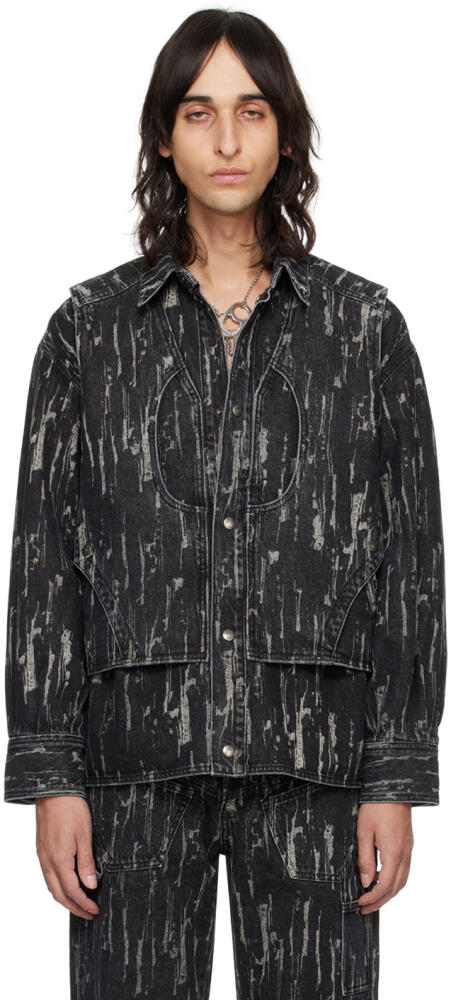 Andersson Bell Black Layered Denim Jacket Cover