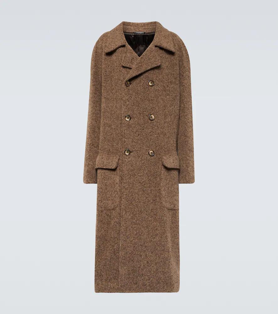 Dolce & Gabbana Double-breasted alpaca-blend coat Cover