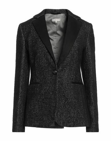 Jacob Cohёn Woman Blazer Black Cotton, Wool, Viscose, Polyamide, Elastane Cover