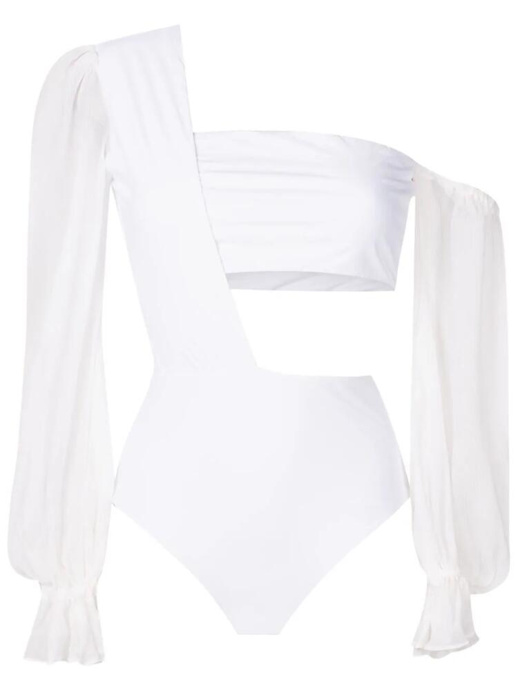 Amir Slama one-shoulder bodysuit - White Cover