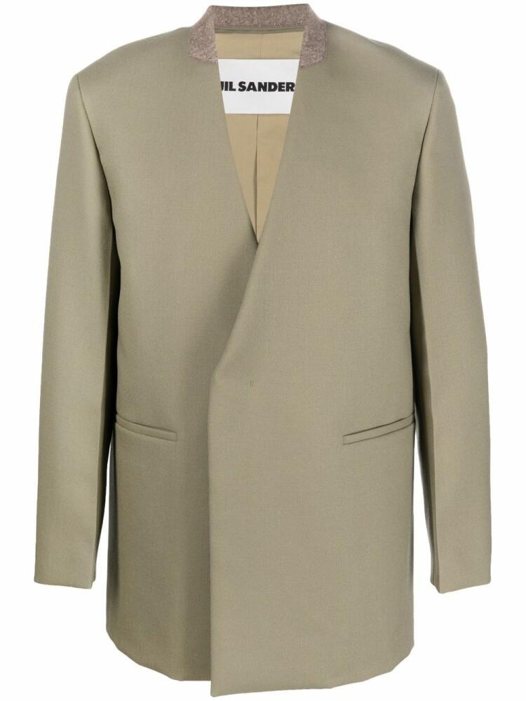 Jil Sander double-breasted wool blazer - Green Cover