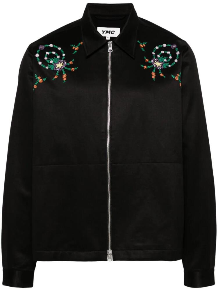 YMC Bowie floral-embroidered jacket - Black Cover