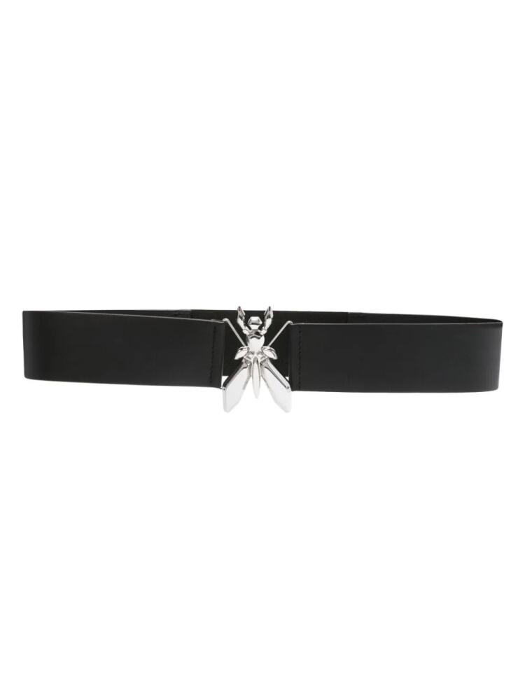 Patrizia Pepe logo-buckle leather belt - Black Cover