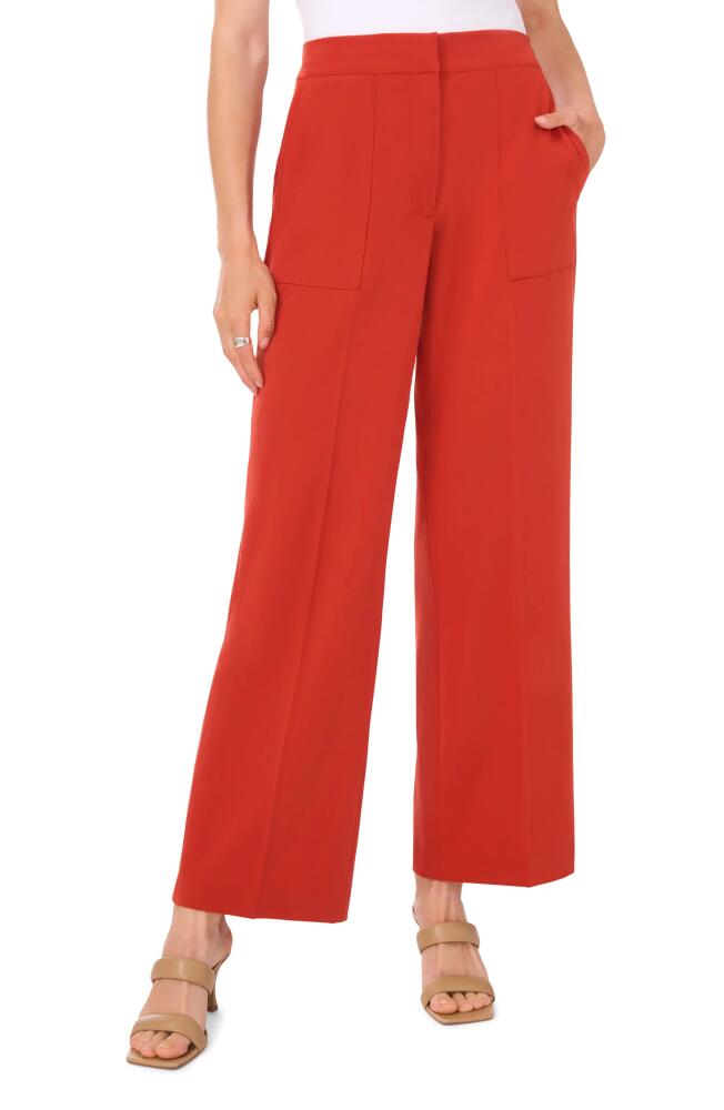 halogen(r) Elastic Back Wide Leg Pants in Red Umber Brown Cover