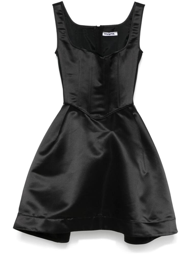 Vivetta duchess satin mini dress - Black Cover